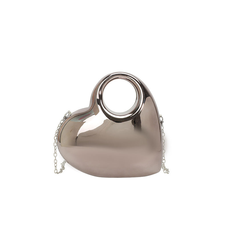 Trendy Heart-Shaped Evening Bag – Girls’ Crossbody Handbag for Parties & Daily Style