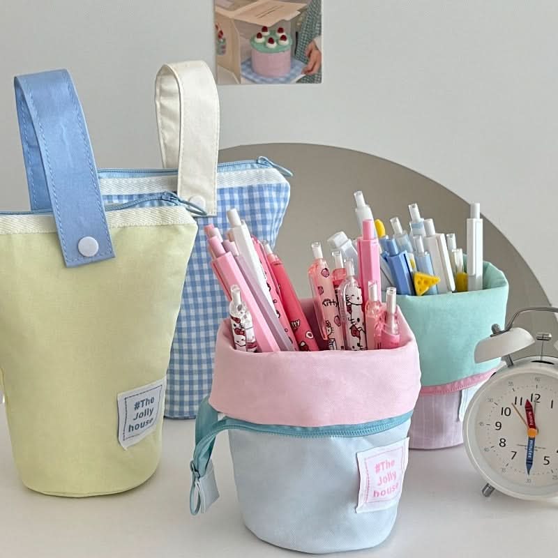 Japanese-Style Large-Capacity Stand-Up Pencil Case