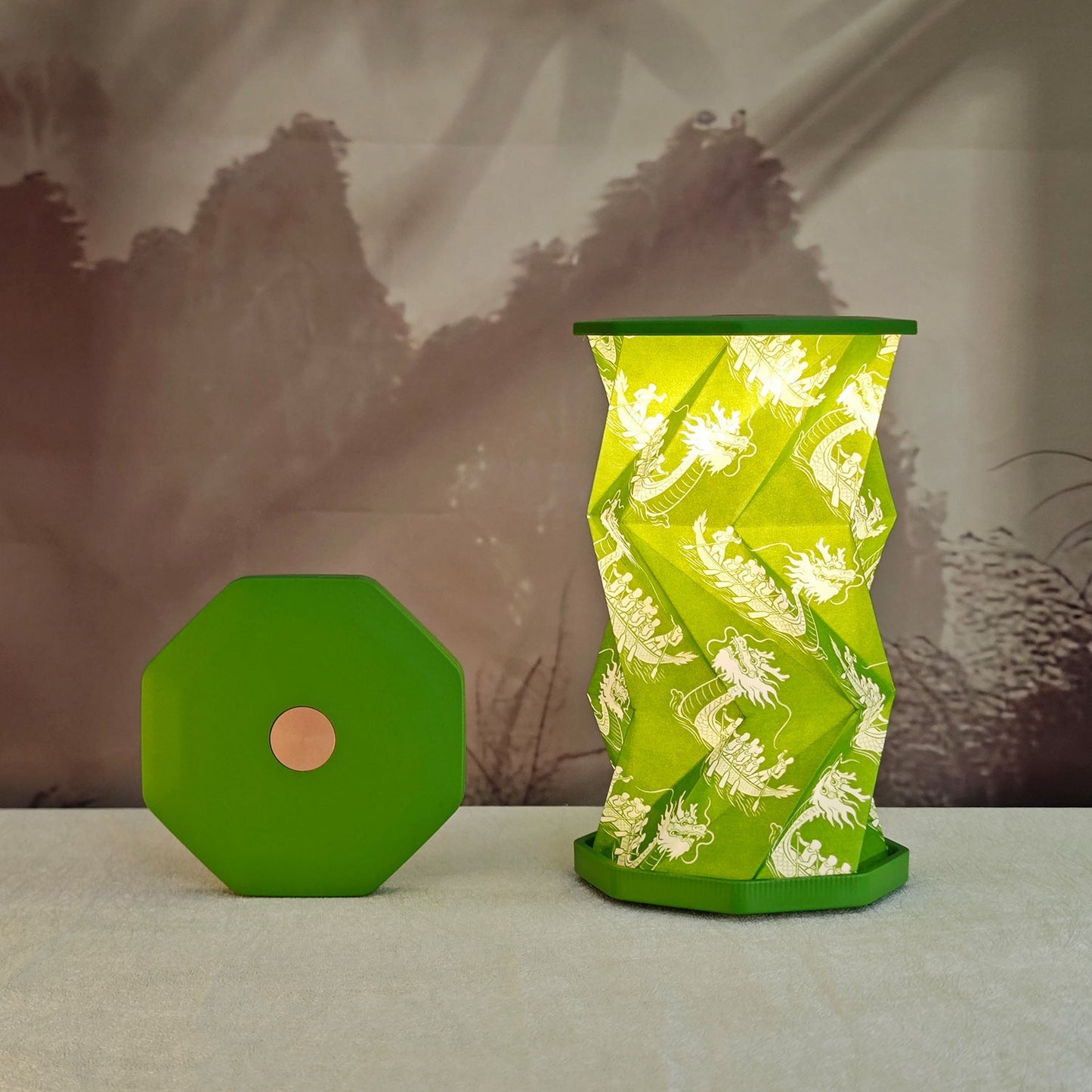 Modern LED Table Lamp – Magnetic Folding Rotating Origami Night Light for Home Décor & Gifts