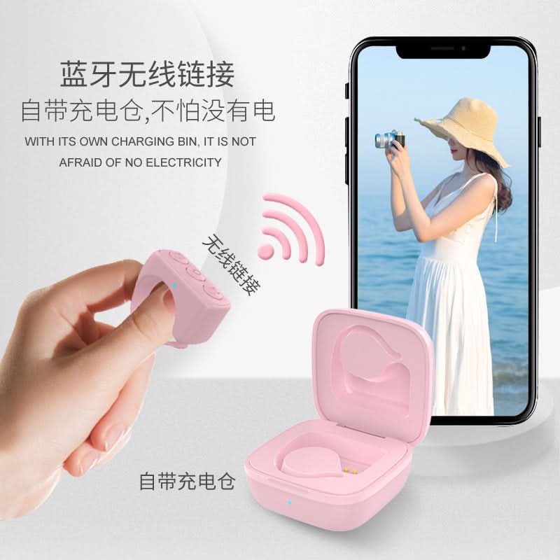 Smart Bluetooth Ring Remote – Swipe & Selfie Controller