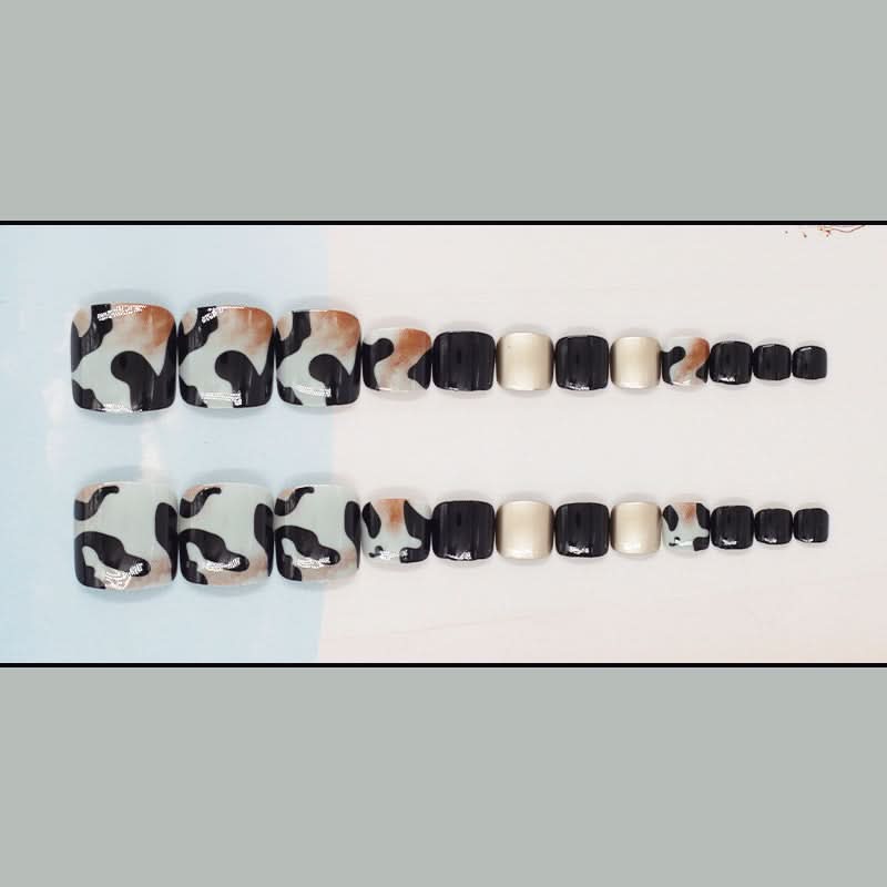 Golden Brown Pattern Toenail Stickers – Wearable Nail Art