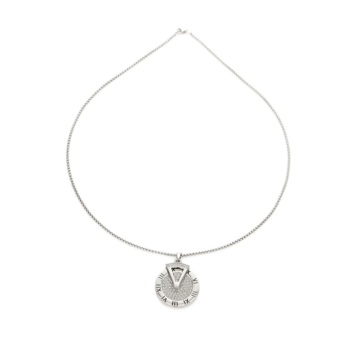 Men's Hip-hop Roman Numeral Necklace – Roulette Pendant