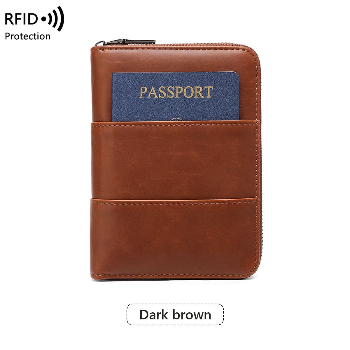 RFID Travel Passport Holder – Anti-Theft PU Leather Wallet