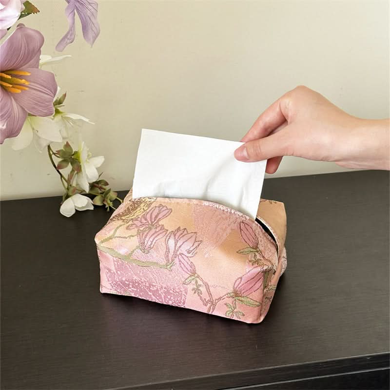 Creative Fabric Tissue Box Cover – Stylish Dust-Proof Tissue Holder for Home & Car