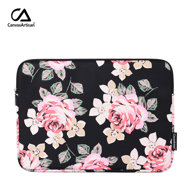 Rose Floral Laptop Sleeve for MacBook & More – Shock-Resistant Case