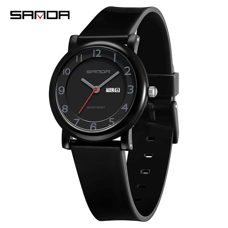 Sanda Kids Quartz Watch – Waterproof Dual Calendar Analog Watch for Students