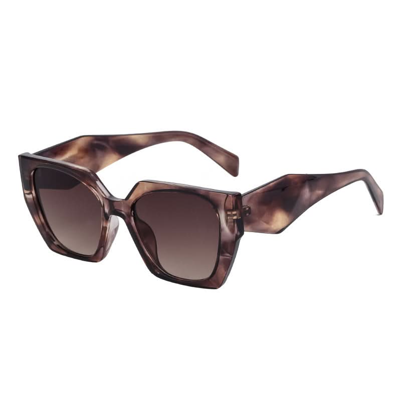 Stylish Cat-Eye Sunglasses for Women – Wide Temple Full-Frame UV Protection Shades