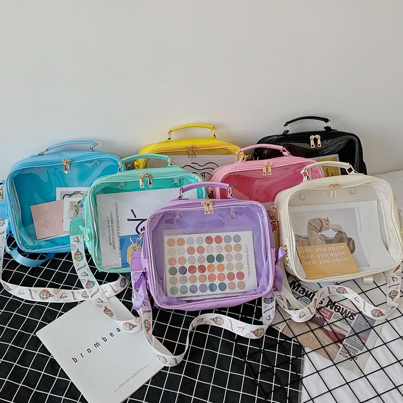 Transparent Jelly Backpack for Students - Multi-Purpose Shoulder Bag