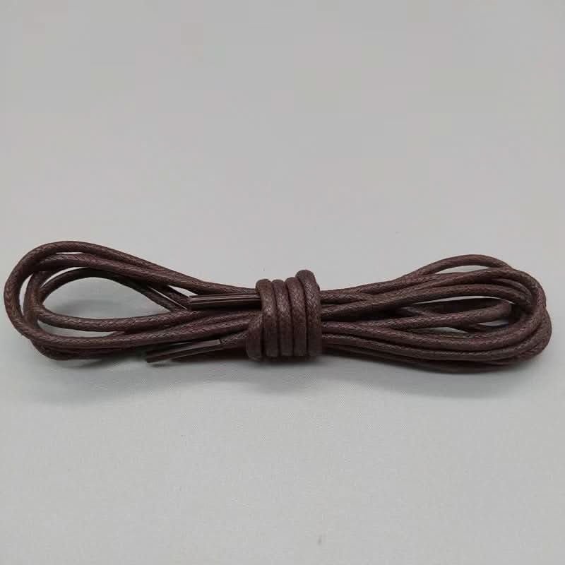 Waxed Leather Shoelaces – Unisex Round Thin Laces
