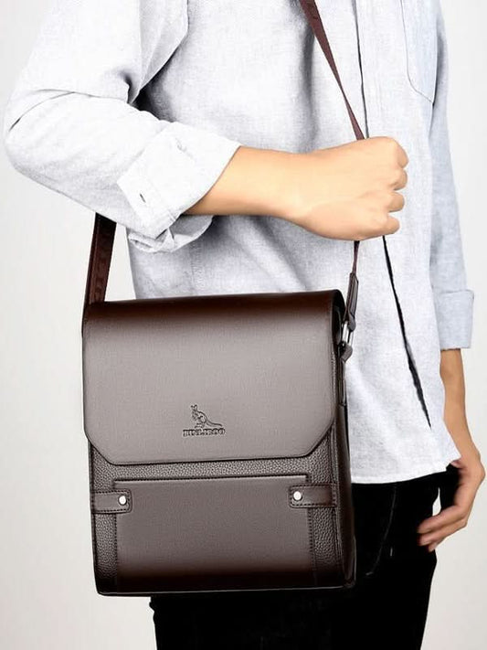 Men's Retro PU Leather Business Messenger Bag – Shoulder Briefcase