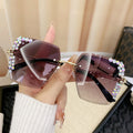Women’s Square Frame Sunglasses – Glitter Diamond UV400 Fashion Shades