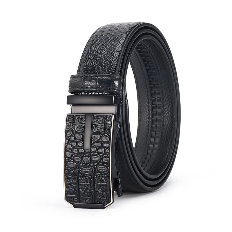 Crocodile Pattern Leather Belt for Men