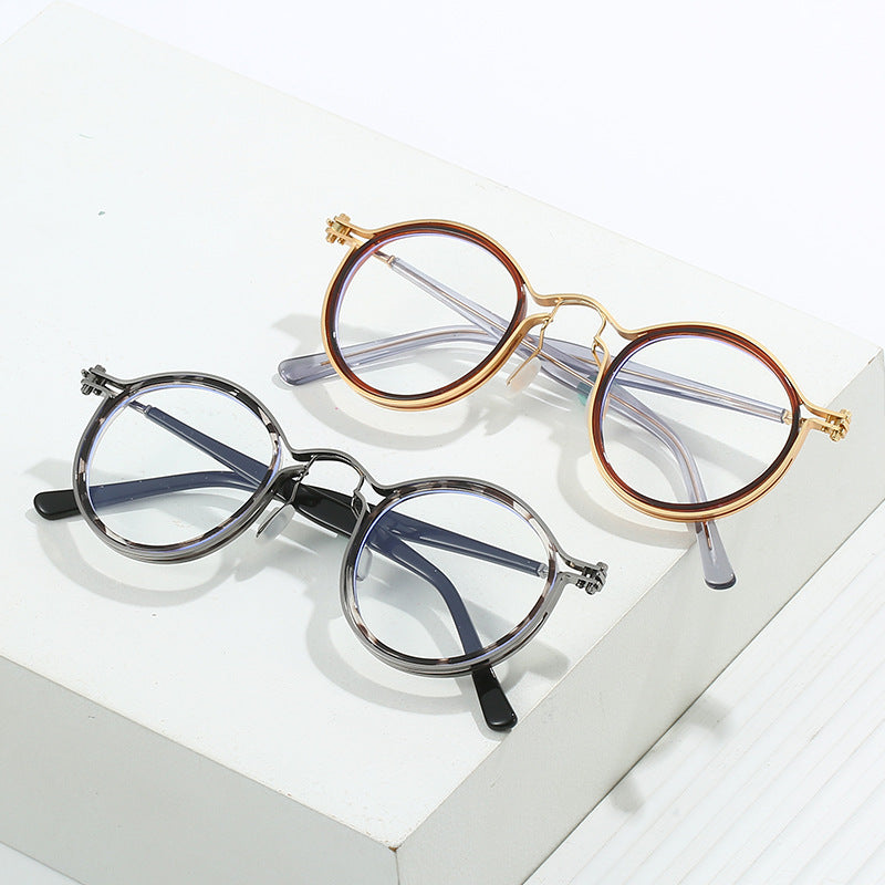 Retro Round Anti-Blue Light Glasses for Women – Full Frame Optical Eyewear