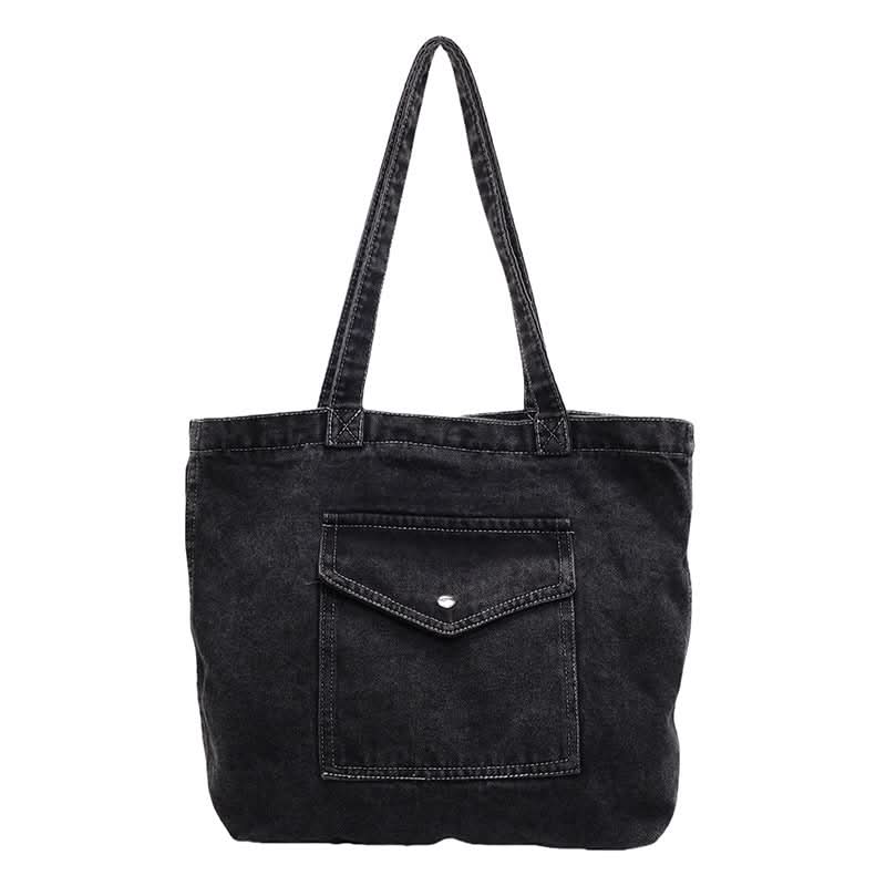 Women's Large Capacity Denim Shoulder Bag – Spring Retro Tote Bag