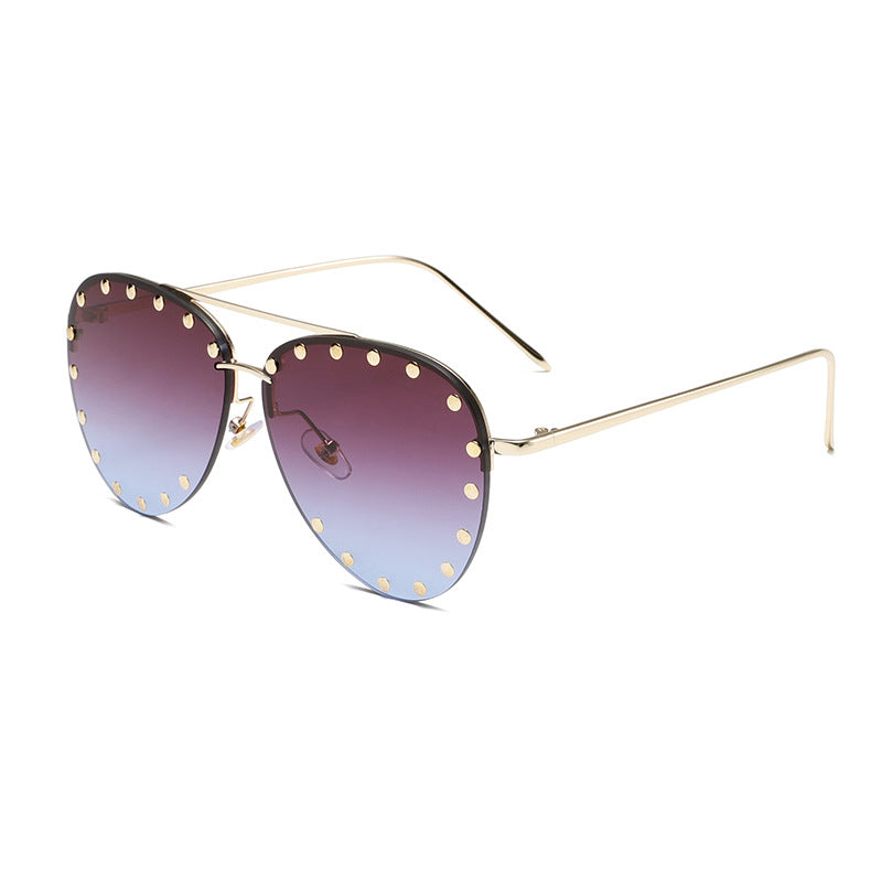 Retro Aviator Rivet Sunglasses for Men & Women | UV-Protective Trendy Eyewear