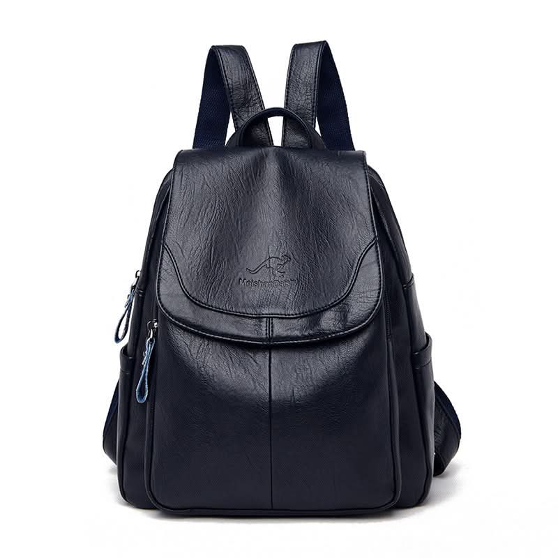 Women's Soft Leather Backpack – With Hidden Zipper Pockets