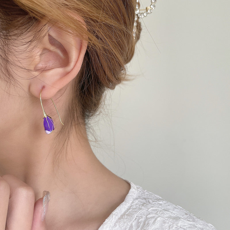 Tulip Flower Earrings for Women – Sweet Korean Retro Plant Jewelry