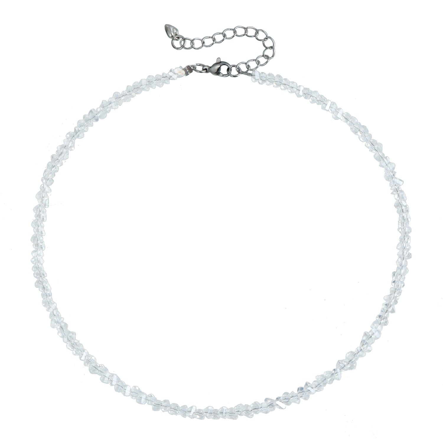 Faceted Crystal Pendant Necklace for Women – Light Luxury Clavicle Chain Jewelry