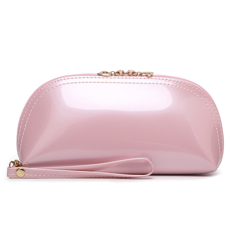 Mini Patent Leather Clutch Bag – Stylish Zipper Purse for Women, Compact Evening & Cosmetic Clutch