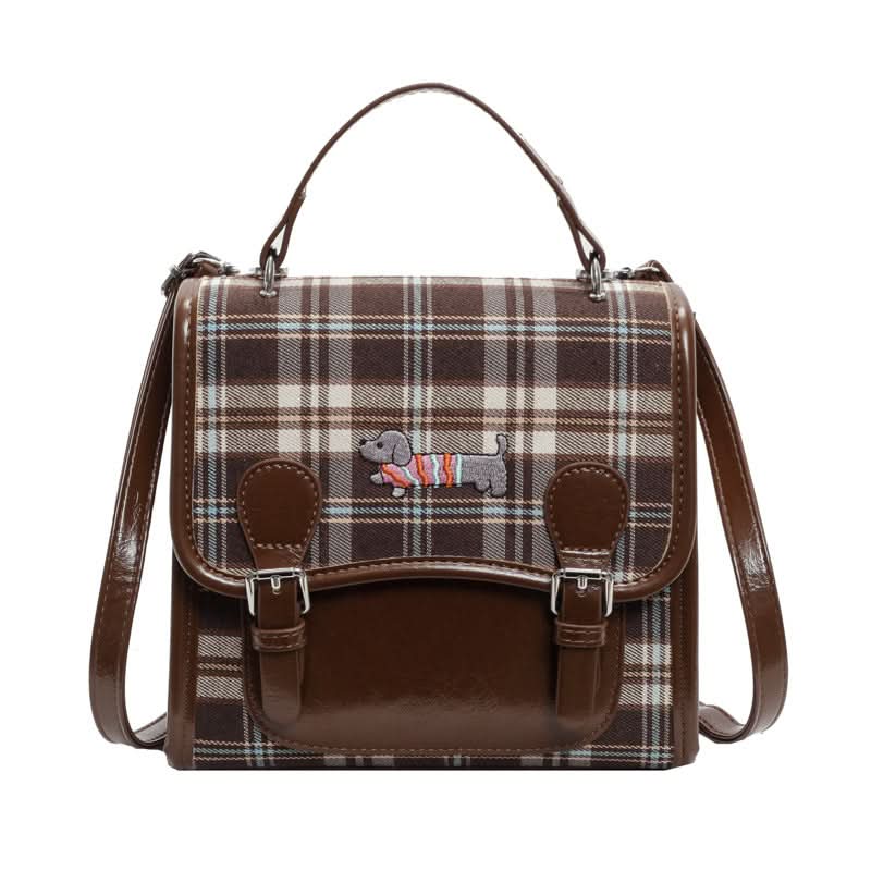 Women's Retro Plaid Small Backpack – Stylish Commuter Bag