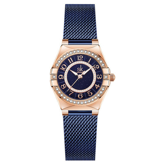 SK Women’s Quartz Watch – Numeral Dial, 30M Waterproof Round Dial Fashion Watch