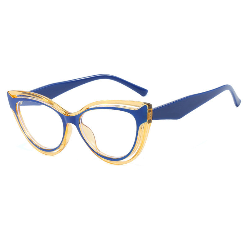 Cat-Eye Anti-Blue Light Glasses – TR90 Full Frame Comic Style Eyewear for Adults