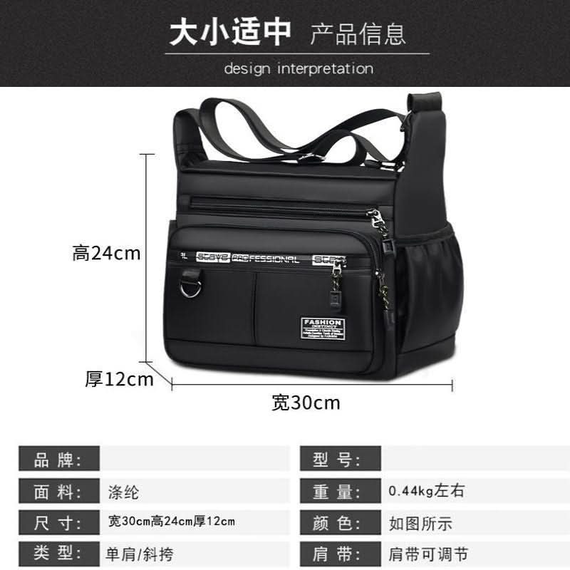 Men's Waterproof Multi-Pocket Business Backpack