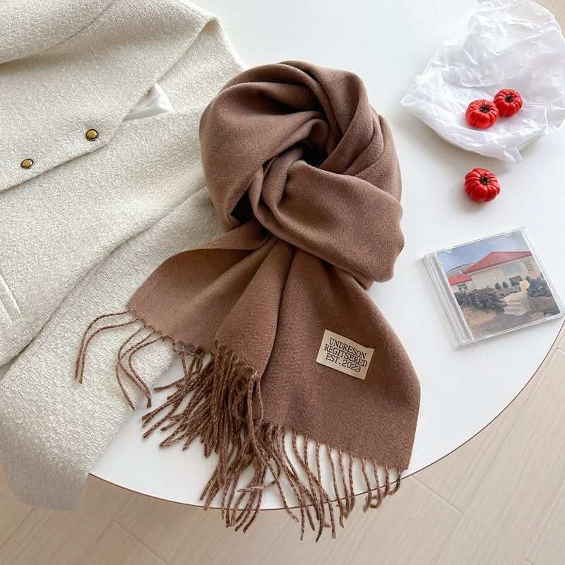 Korean Style Double-Sided Imitation Cashmere Scarf