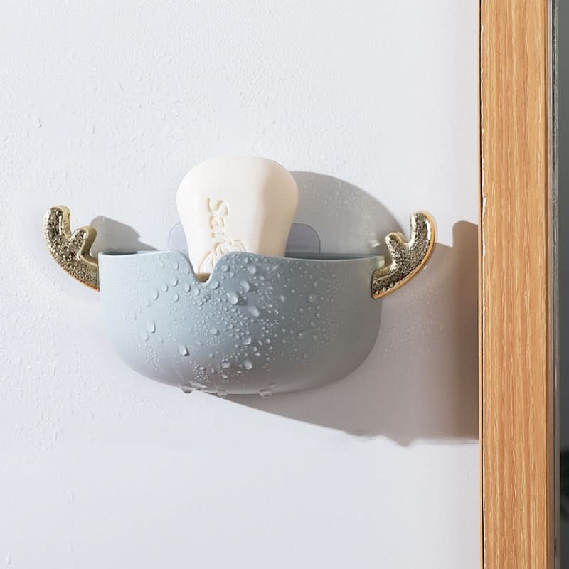Wall-Mounted Soap Holder – Self-Draining Soap Box with Seamless Adhesive