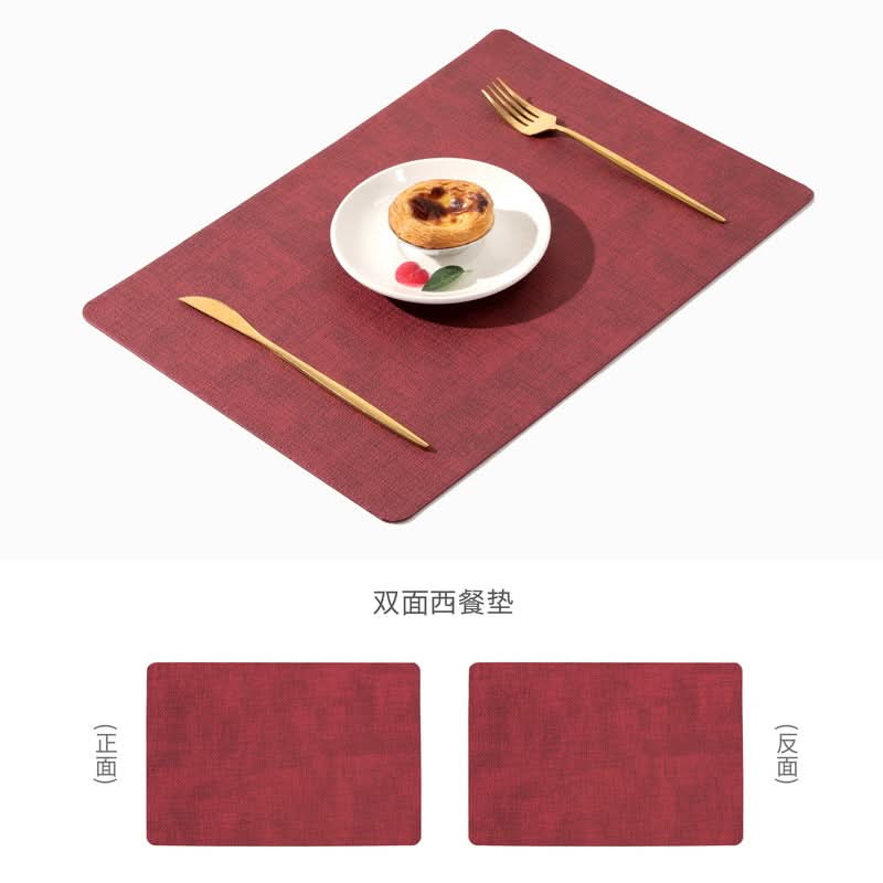Double-Sided Leather Waterproof Dining Placemat