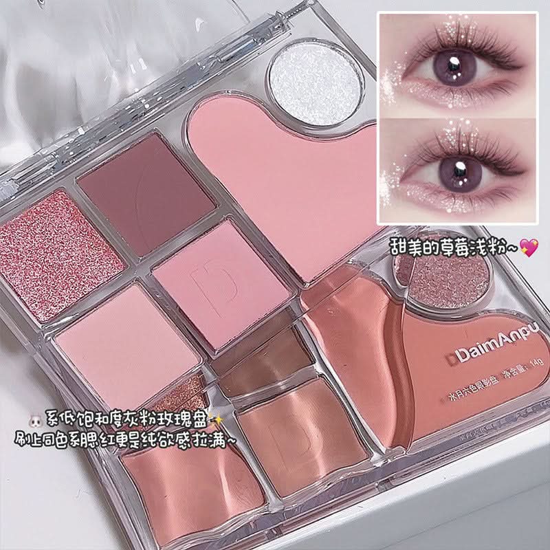6-Color All-in-One Makeup Palette – Eyeshadow, Blush & Highlighter