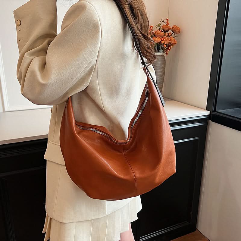 Women's Fashionable Leather Tote Bag – Trendy Shoulder Bag for Work & Daily Use
