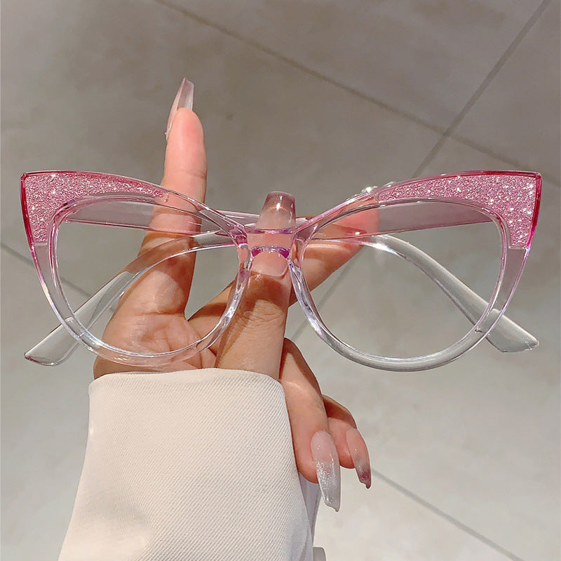 Trendy Cat-Eye Anti-Blue Light Glasses for Women – Large Frame Butterfly Eyewear