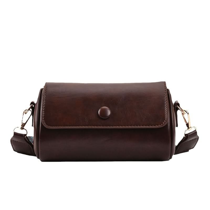 Women's Retro Cylindrical Messenger Bag – With Wide Shoulder Strap