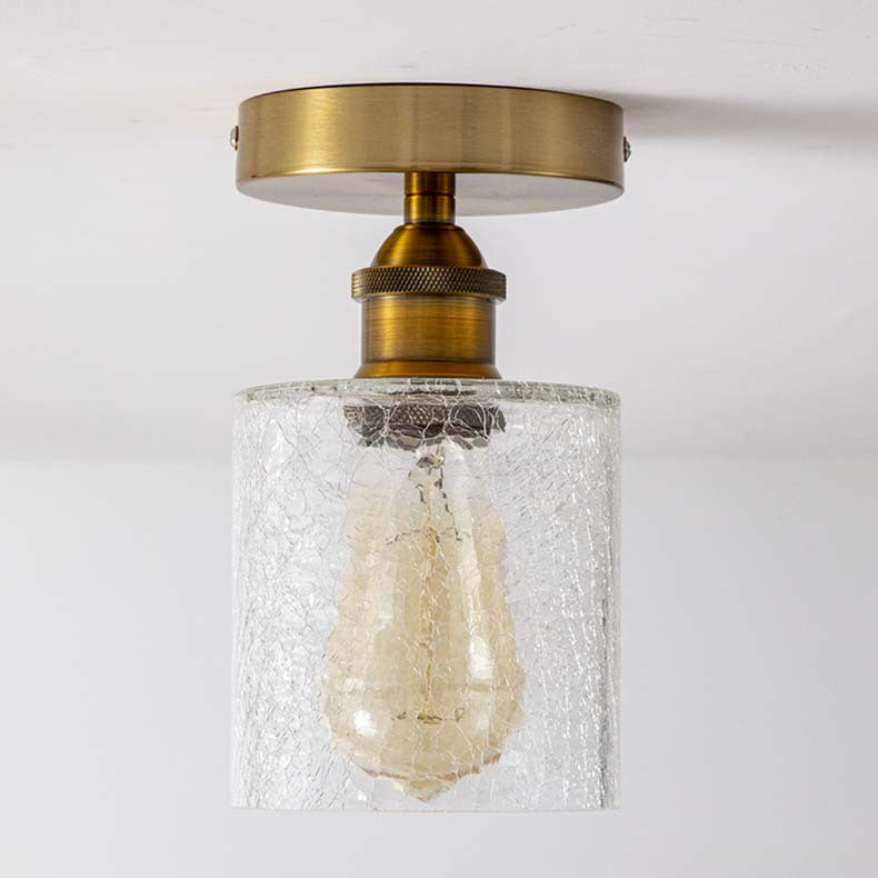 Modern Nordic Glass Ceiling Lamp for Hallway – Iron Frame, LED Compatible