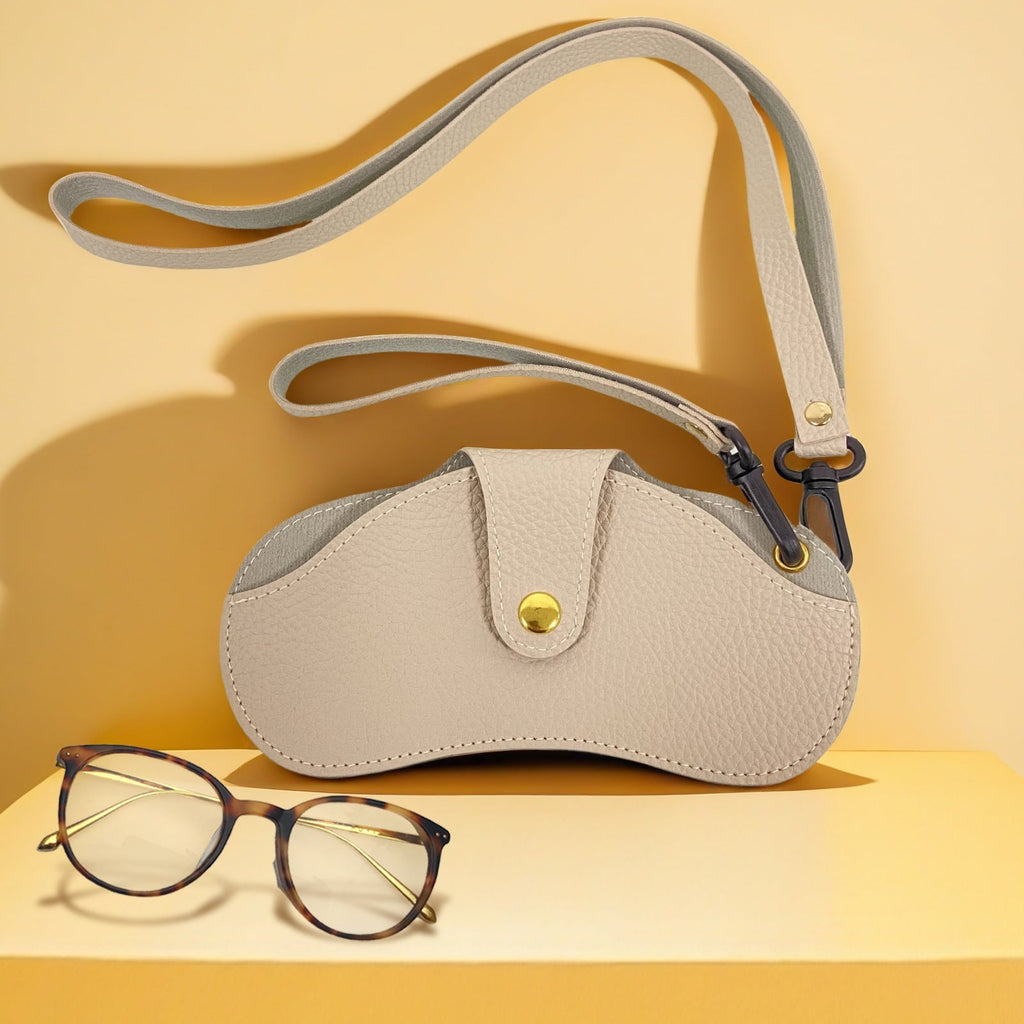 Classic Leather Glasses Case – Neck Hanging Sunglasses Pouch for Travel