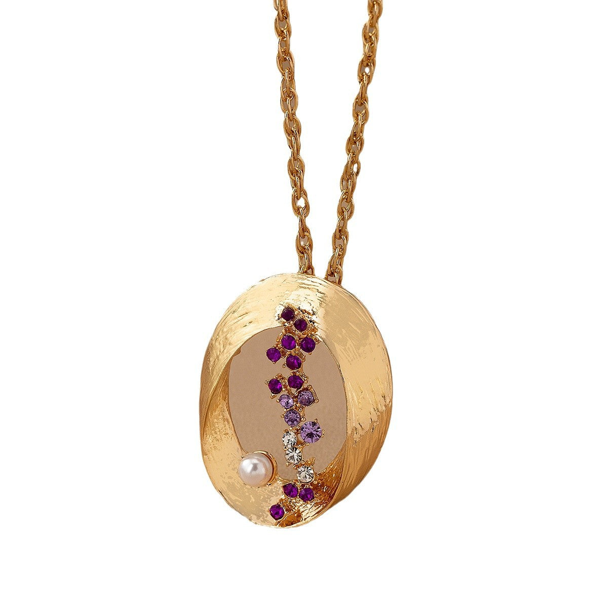 Vintage Pearl Pendant Necklace – Elegant Gold Statement Jewelry for Women