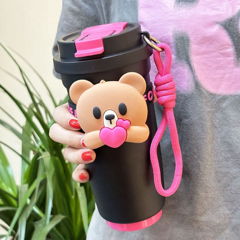 316 Stainless Steel Thermos Coffee Cup – Elegant Double-Drink Travel Mug