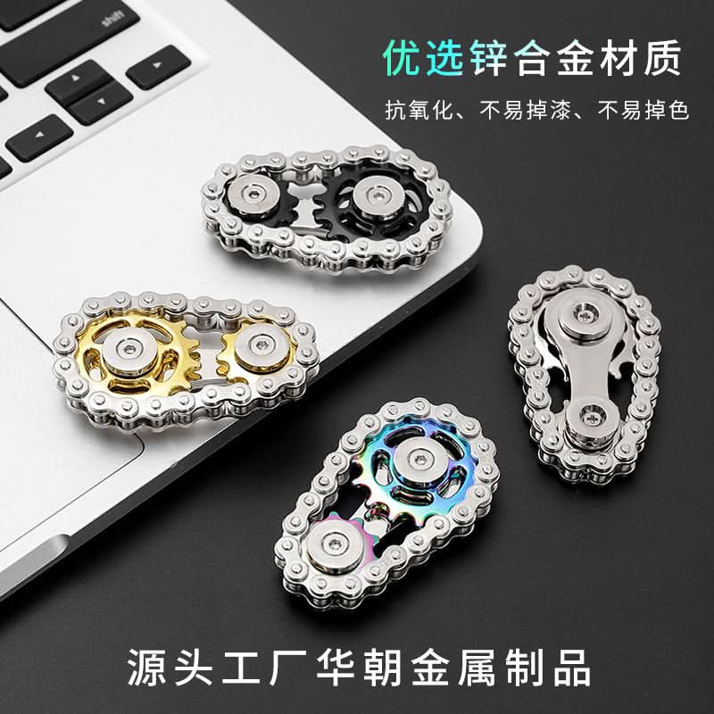 Zinc Alloy EDC Fidget Spinner Gear Toy