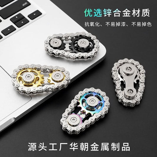 Zinc Alloy EDC Fidget Spinner Gear Toy