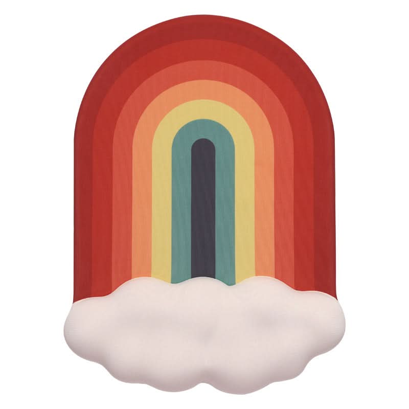 Cloud Rainbow Silicone Wrist Mouse Pad with Memory Foam
