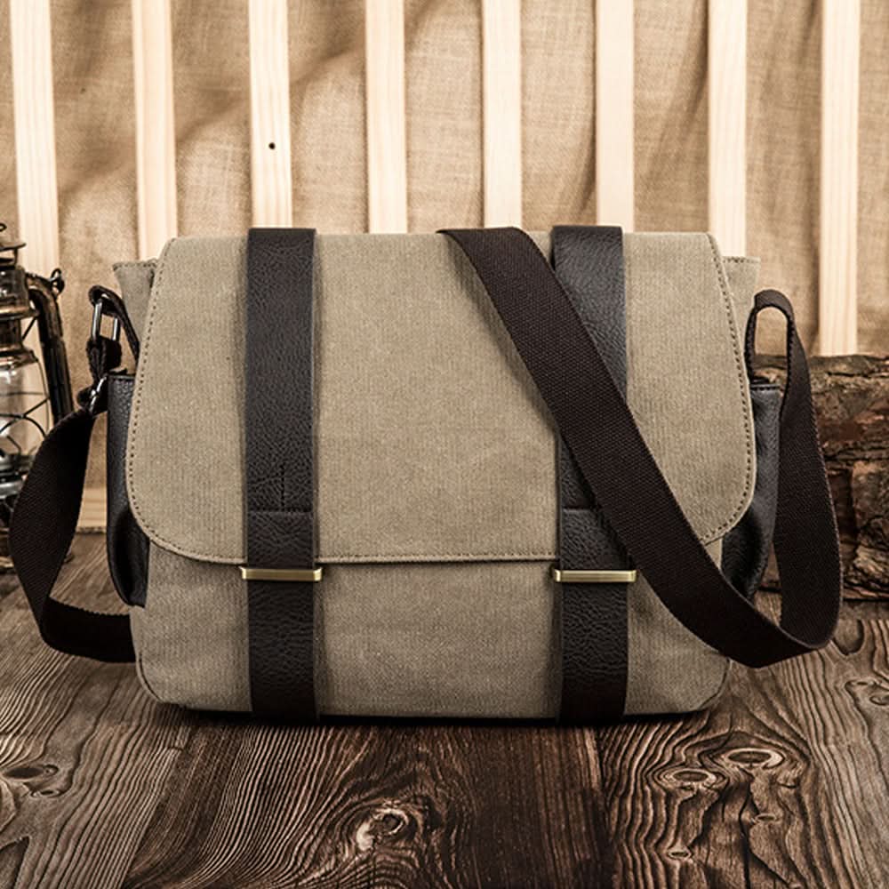Men's Canvas Crossbody Bag – For Casual Travel & Daily Use