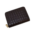 Woven Accordion Card Holder Wallet- Zipper Wallet