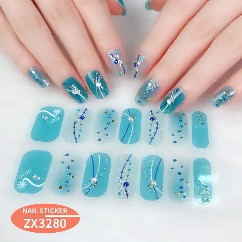 3D Star Diamond Nail Stickers Set