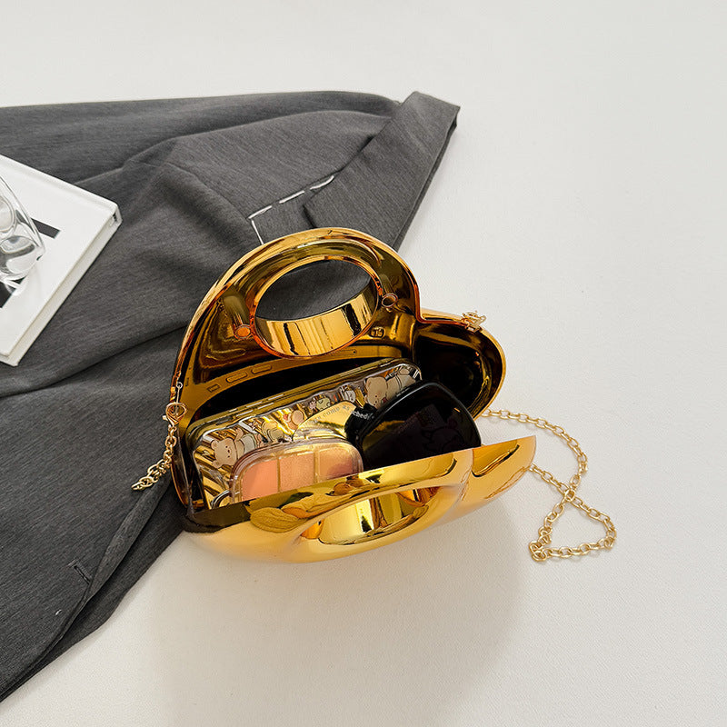 Trendy Heart-Shaped Evening Bag – Girls’ Crossbody Handbag for Parties & Daily Style