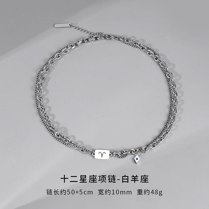Men’s trendy Zodiac Necklace – Cuban Chain Jewelry