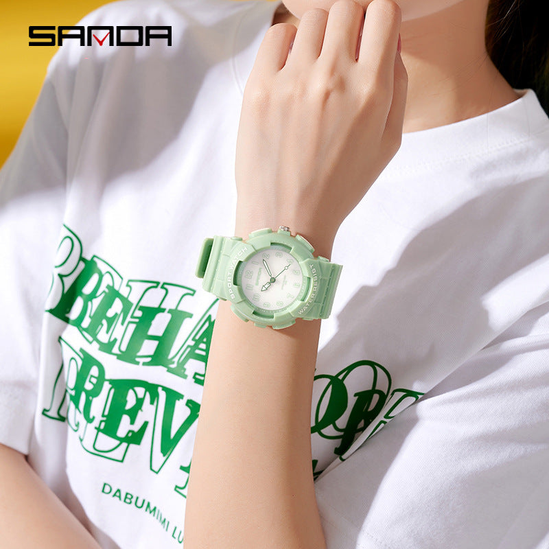 Sanda Waterproof Digital Sports Watch – Stylish Unisex Quartz Watch for Teens