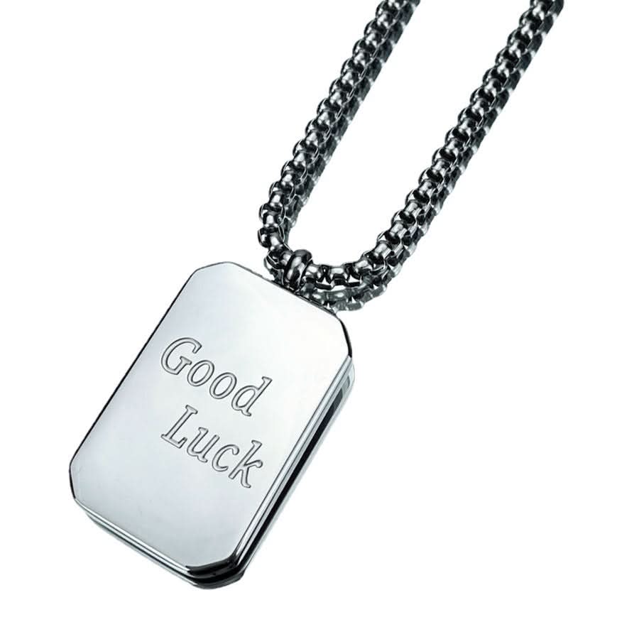 Men's Hip-hop Style Pendant Necklace – Square Tag