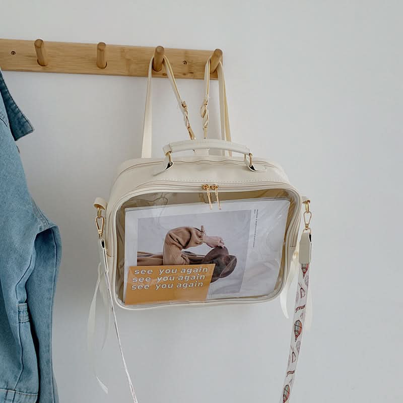 Transparent Jelly Backpack for Students - Multi-Purpose Shoulder Bag