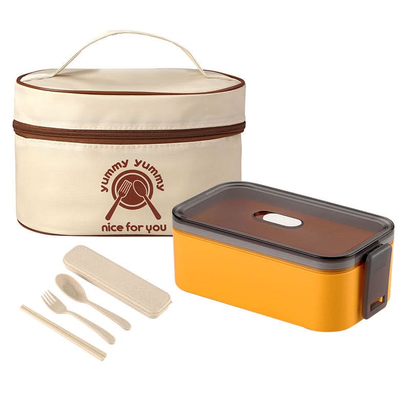 Microwave-Safe Bento Lunch Box – Includes Chopsticks & Bag